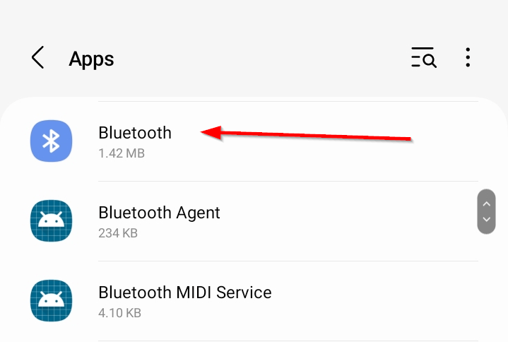 Список приложений с Bluetooth