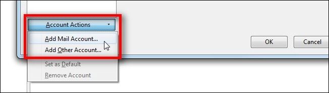 Добавление аккаунта в Thunderbird