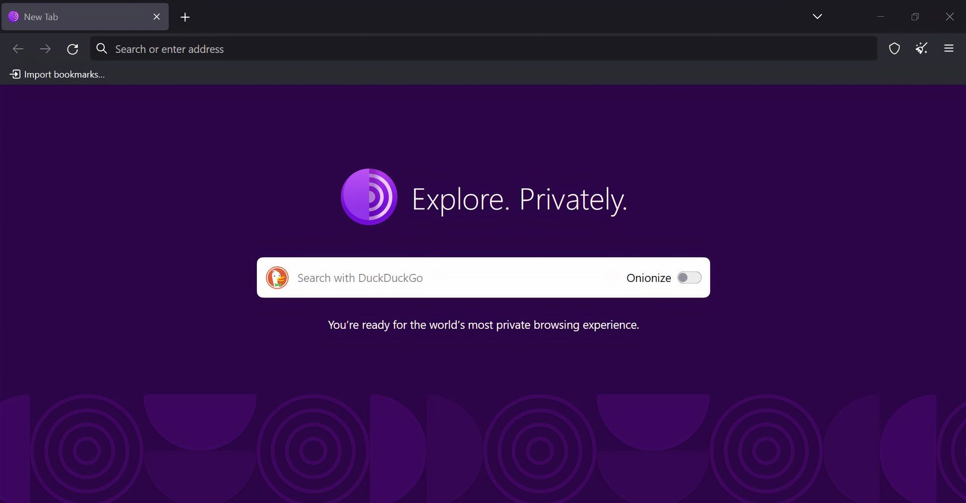 Окно Tor Browser на экране компьютера