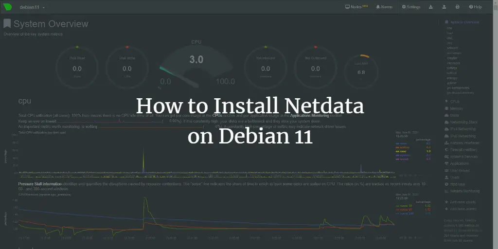 Установка Netdata на Debian 11