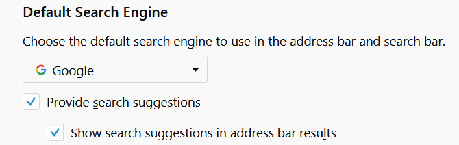 настройки поиска в Firefox