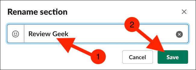 Переименуйте раздел и нажмите «Save»
