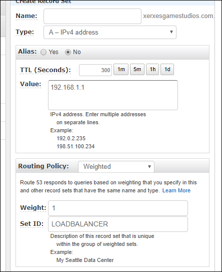 Настройка взвешенной политики и Set ID