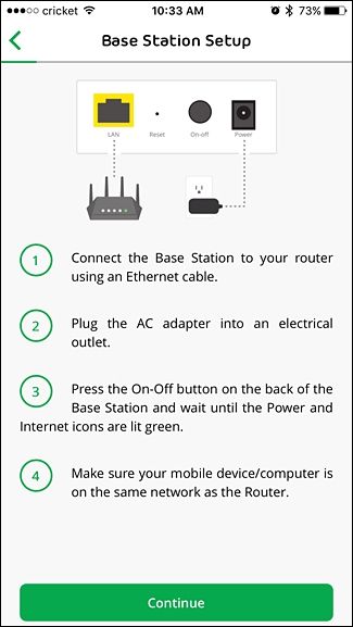 Выбор часового пояса в приложении Arlo