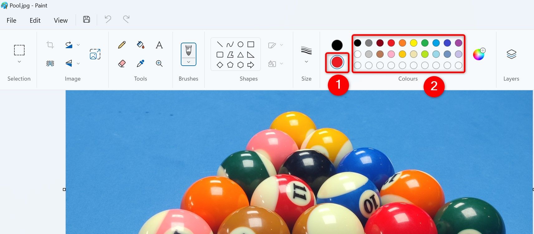 Выделение поля 