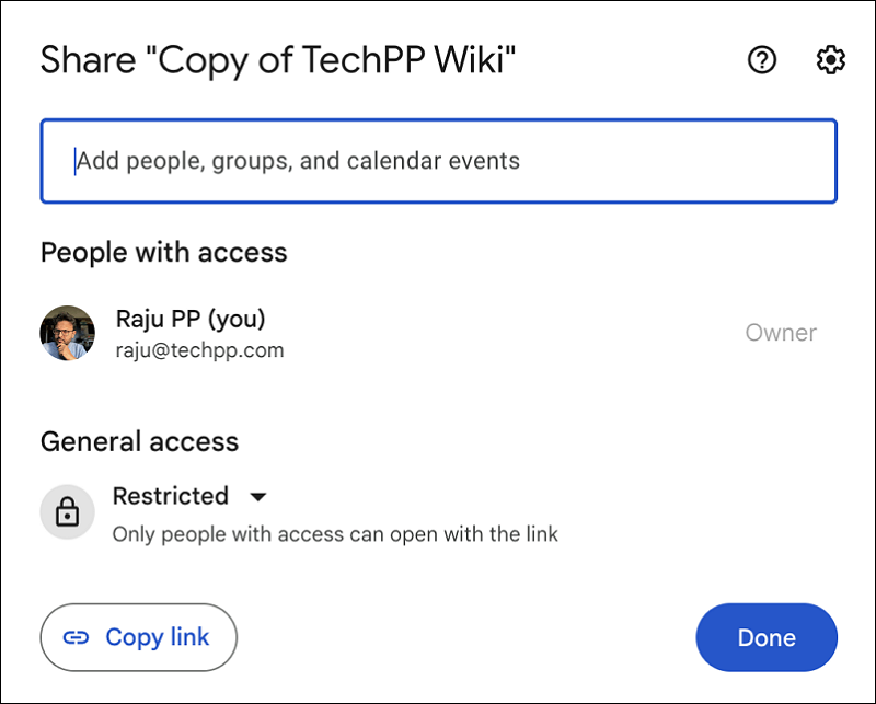 Срок доступа к файлу в Google Drive