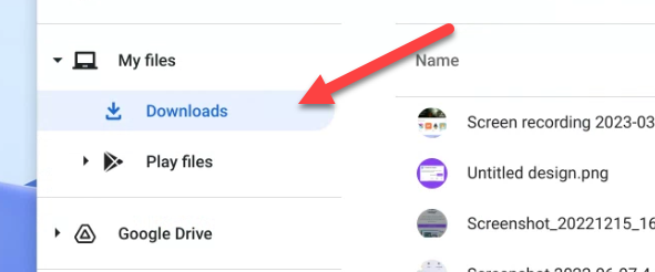 Открытие папки 