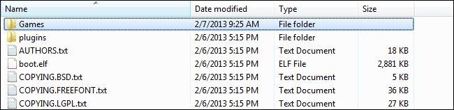 Структура папки ScummVM и Games на SD‑карте