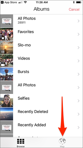 Карта с точками съёмки и количеством фото в регионе