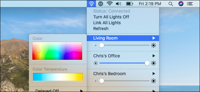 Управление Philips Hue на Mac