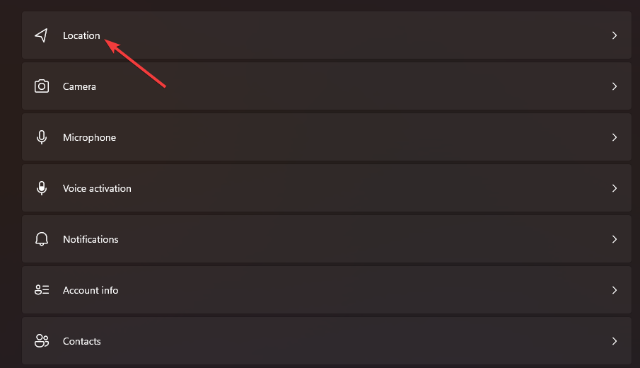 Параметры Местоположения для Почта и Календарь