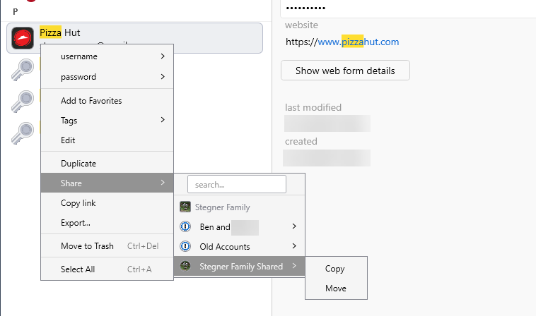 Общий сейф 1Password