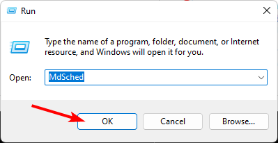 Запуск средства диагностики памяти Windows