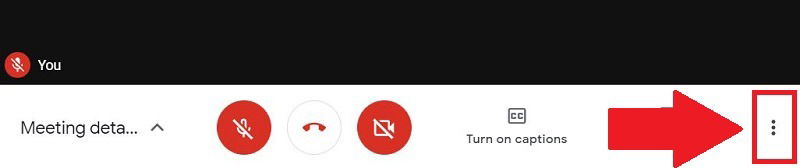 Меню Google Meet — изменить фон