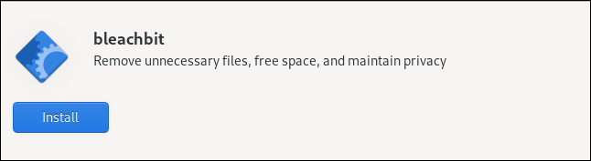 BleachBit открыт в приложении Software
