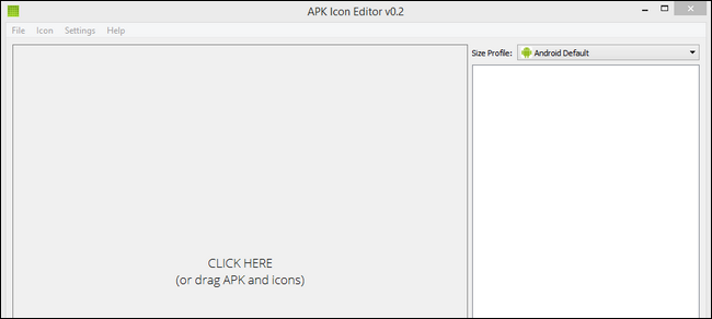 Скриншот интерфейса APK Icon Editor