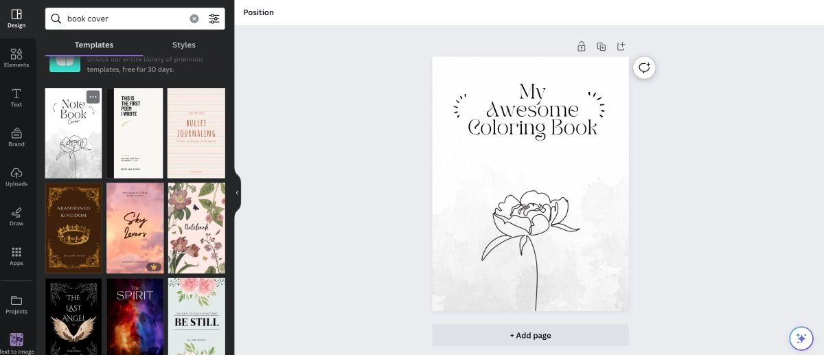 Canva Coloring Book cover