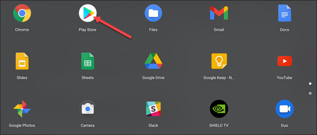 Иконка Google Play Store в лаунчере Chromebook