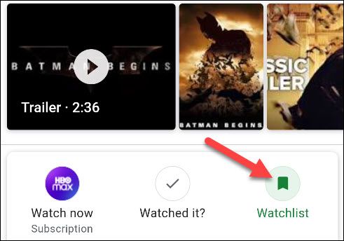 Добавить в Watchlist: кнопка на информационной карточке