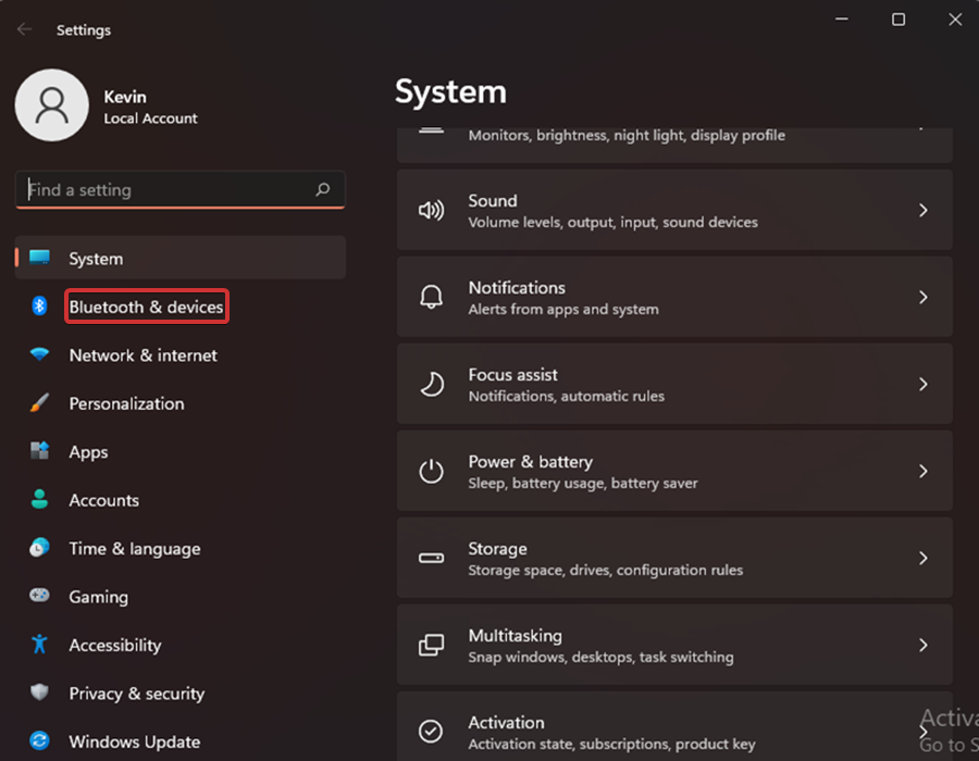 Параметры тачпада