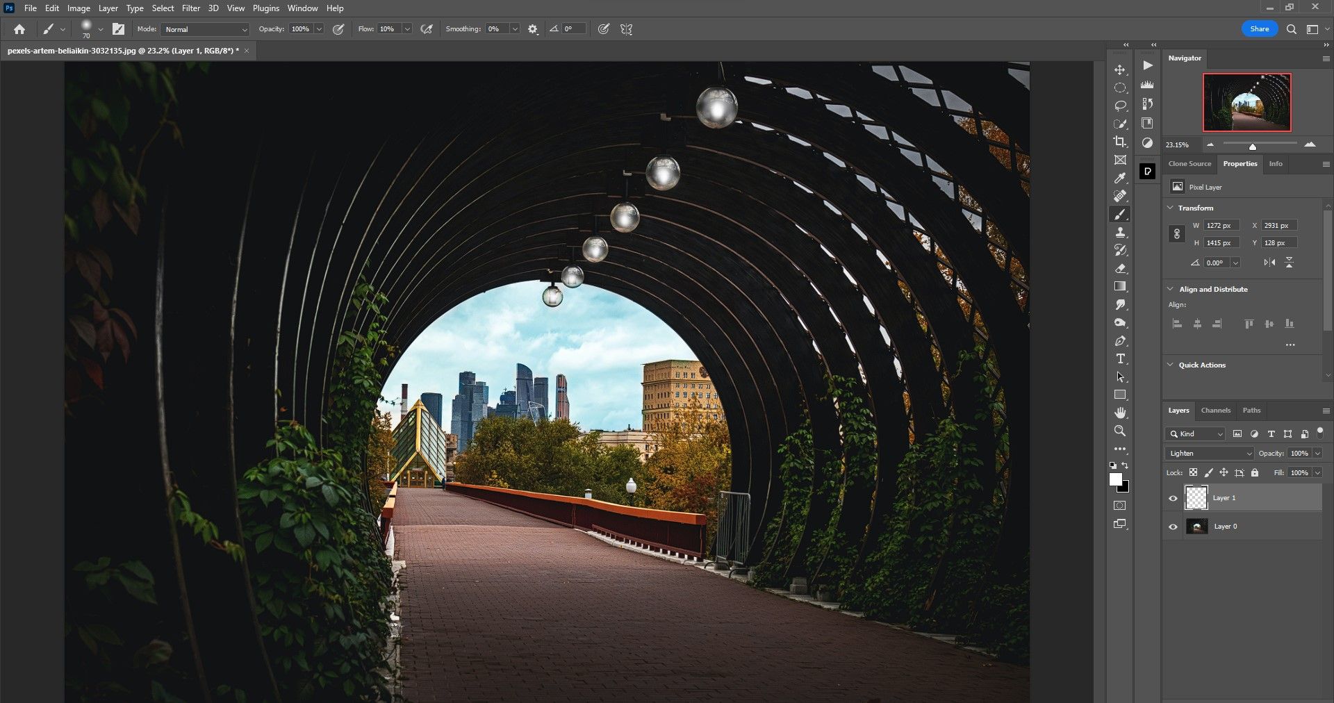 Шаг 6: закрашиваем филаменты белым