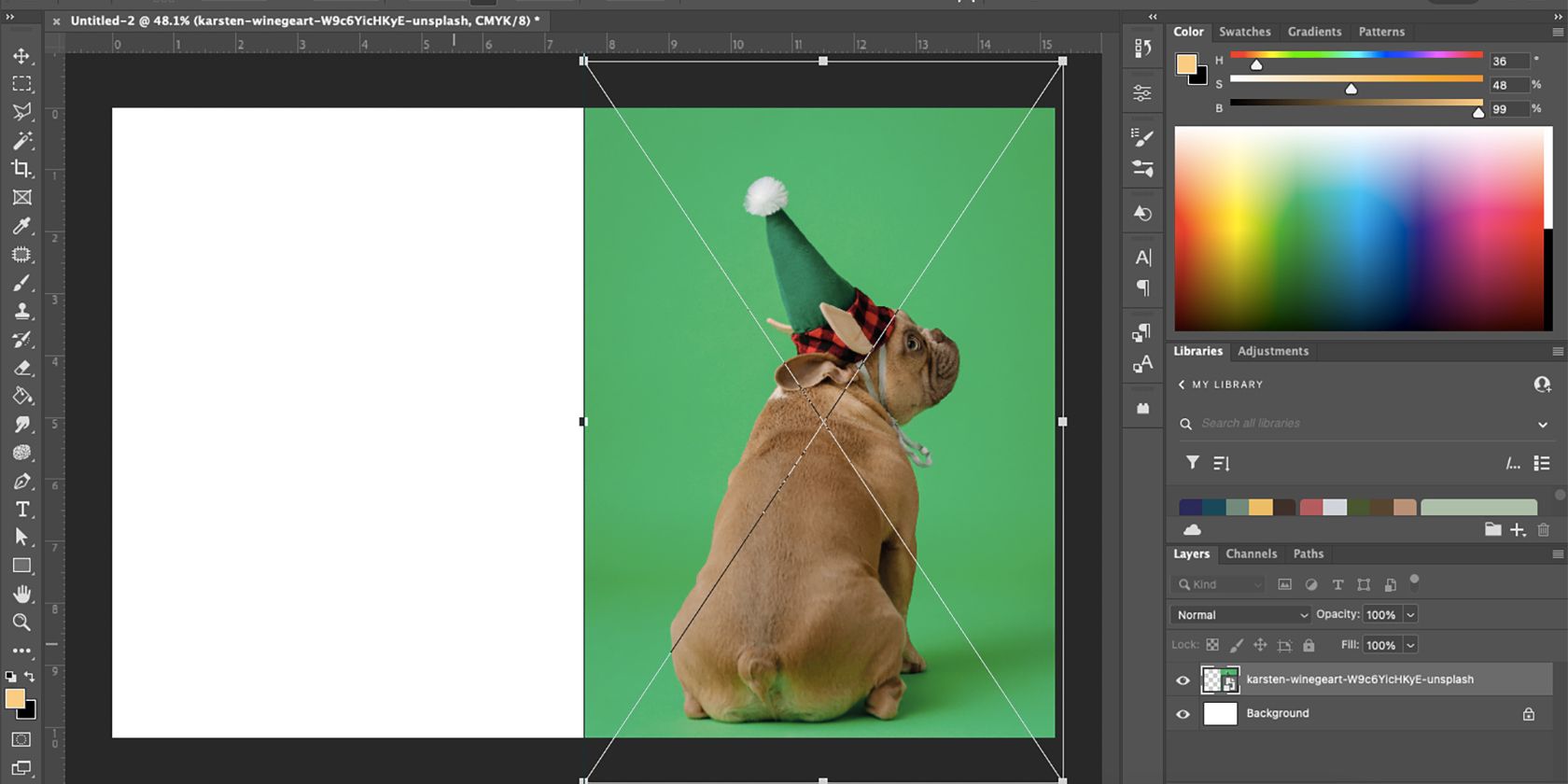 Photo scaled up in Photoshop.