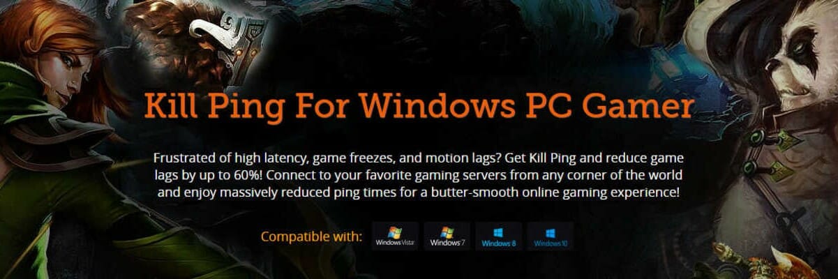 Логотип Kill Ping или интерфейс приложения