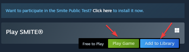 Запрос Steam открыть приложение для установки Smite