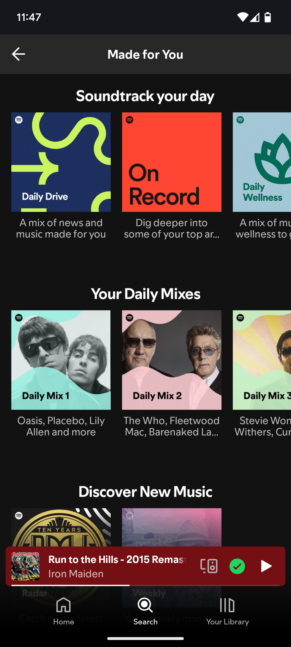 Персонализированные плейлисты Spotify
