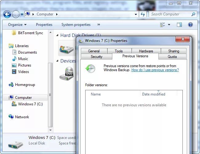 Как восстановить предыдущие версии файла