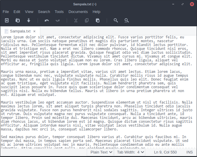 Текстовый редактор Xed