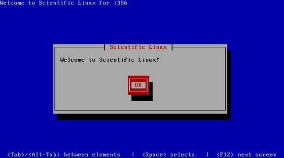 Pantalla de bienvenida del instalador