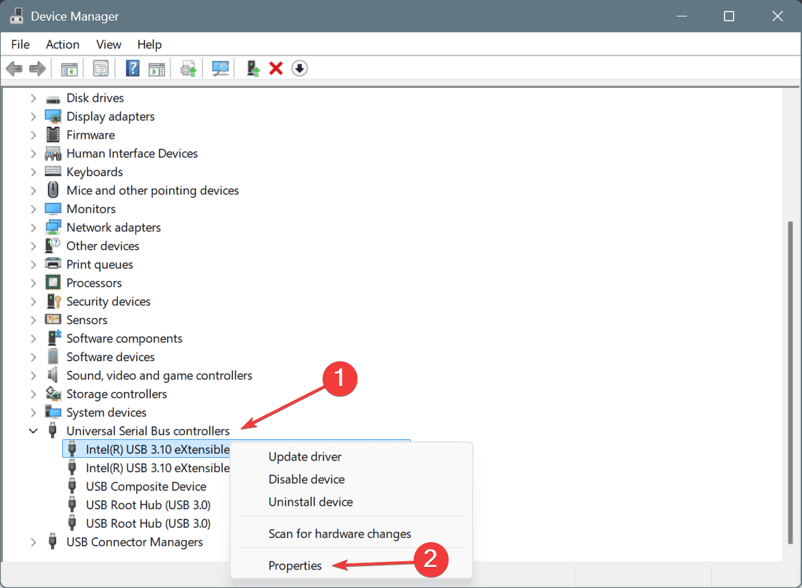 Окно свойств устройства в Диспетчере устройств