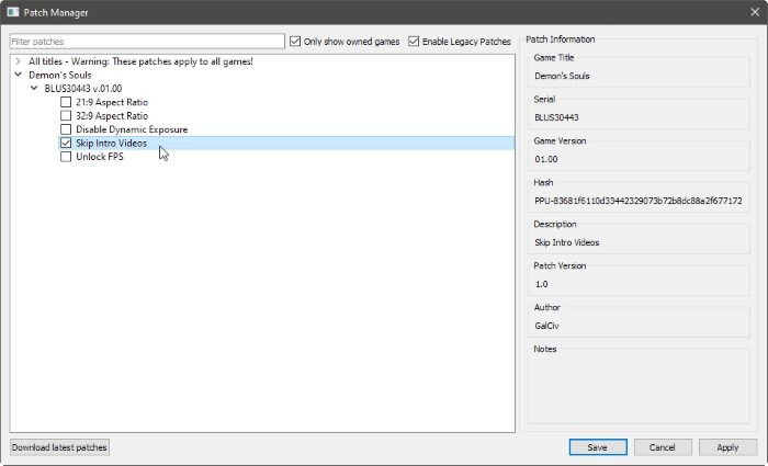 Ps3 On The Pc With Rpcs3 Patch Selection