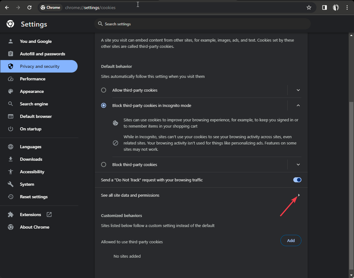 Просмотр данных сайтов