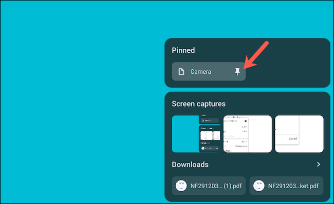 Открепление файлов и папок из Holding Space