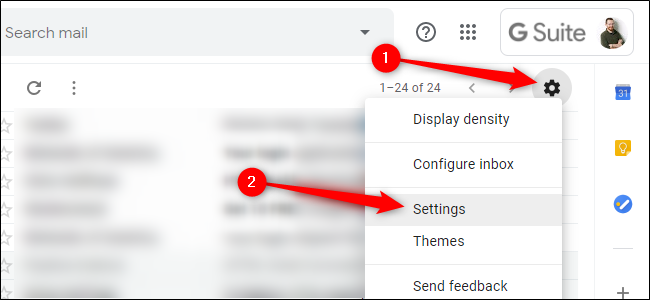 Настройки Gmail