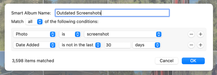 Добавление дополнительных критериев и имени умному альбому
