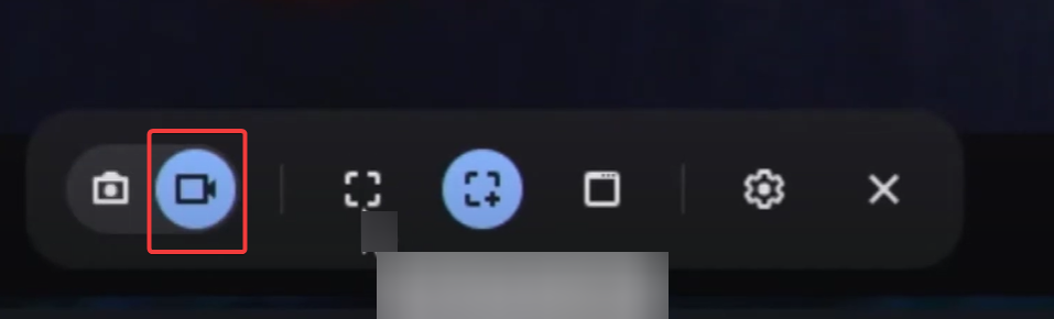 Панель инструментов записи экрана Chrome OS