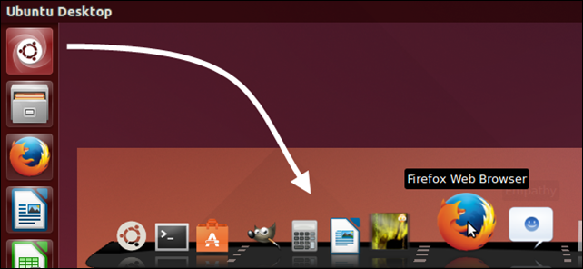Unity Launcher: док внизу экрана