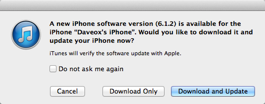 Изображение: экран с настройками iOS и версией
