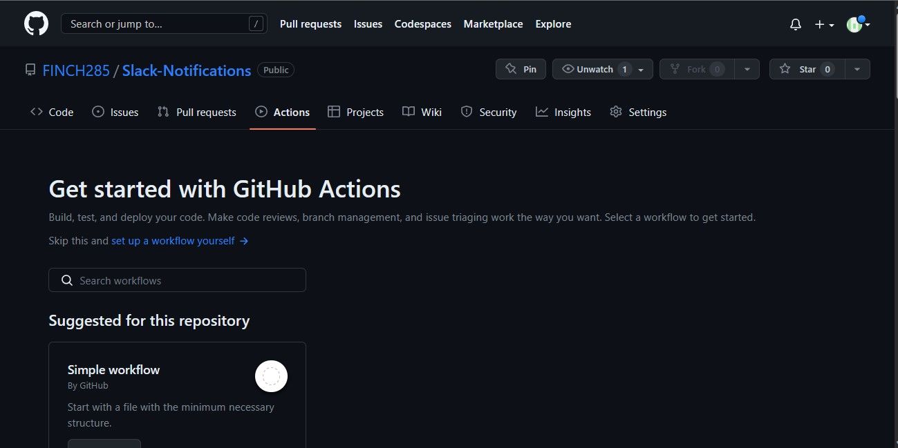 Функция Actions в репозитории GitHub