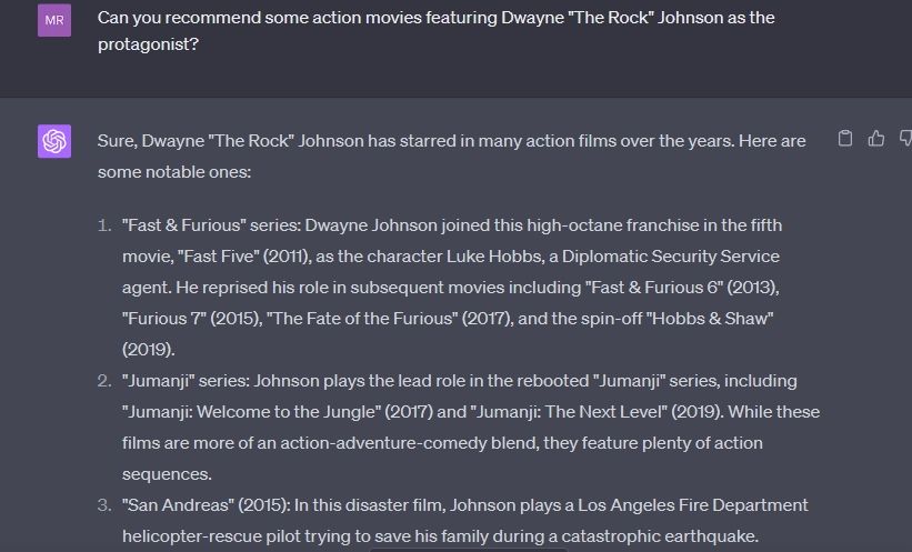 Экшн‑фильмы с Дуэйном Джонсоном