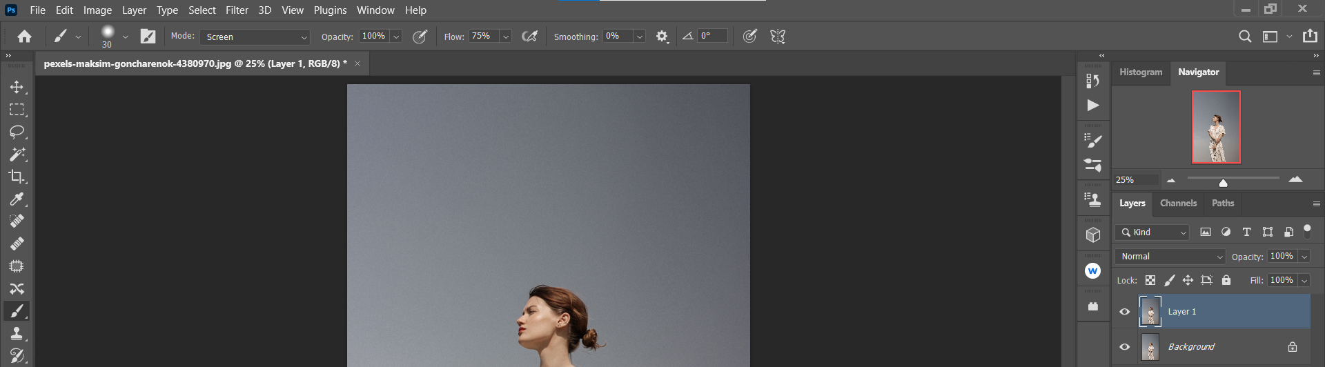 Дублирование слоя в Photoshop