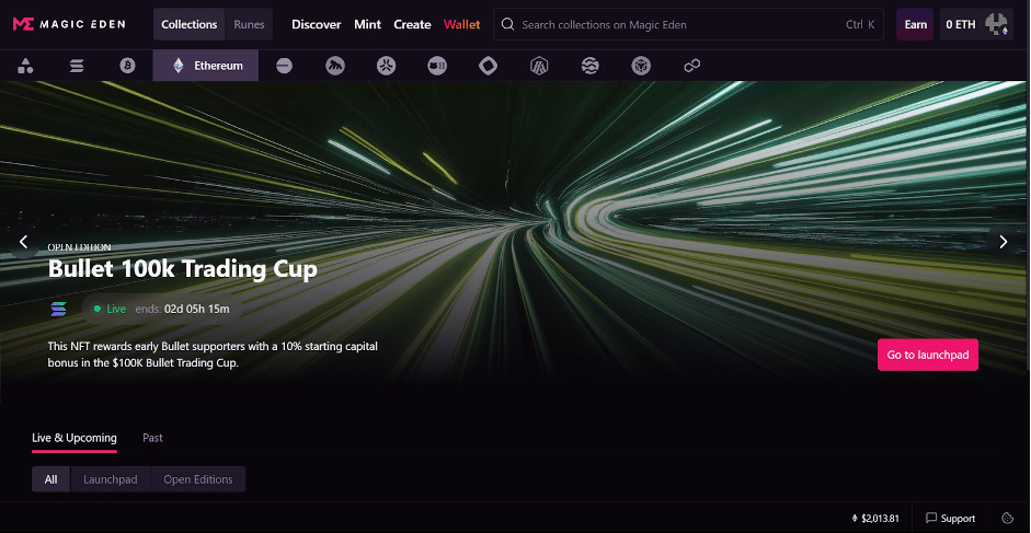 Launchpad Magic Eden — предварительный просмотр предстоящих коллекций