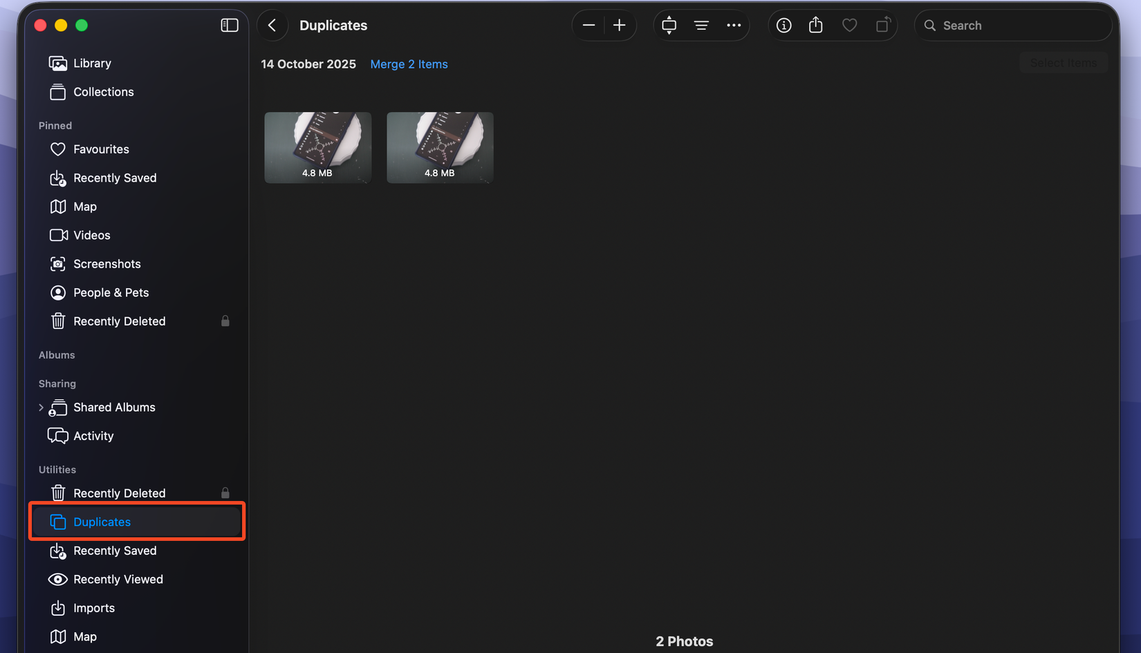 Дубликаты в Photos.