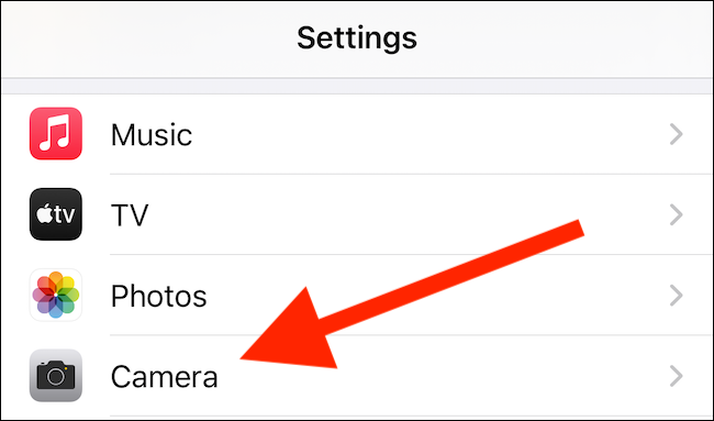 Нажмите на пункт «Камера»