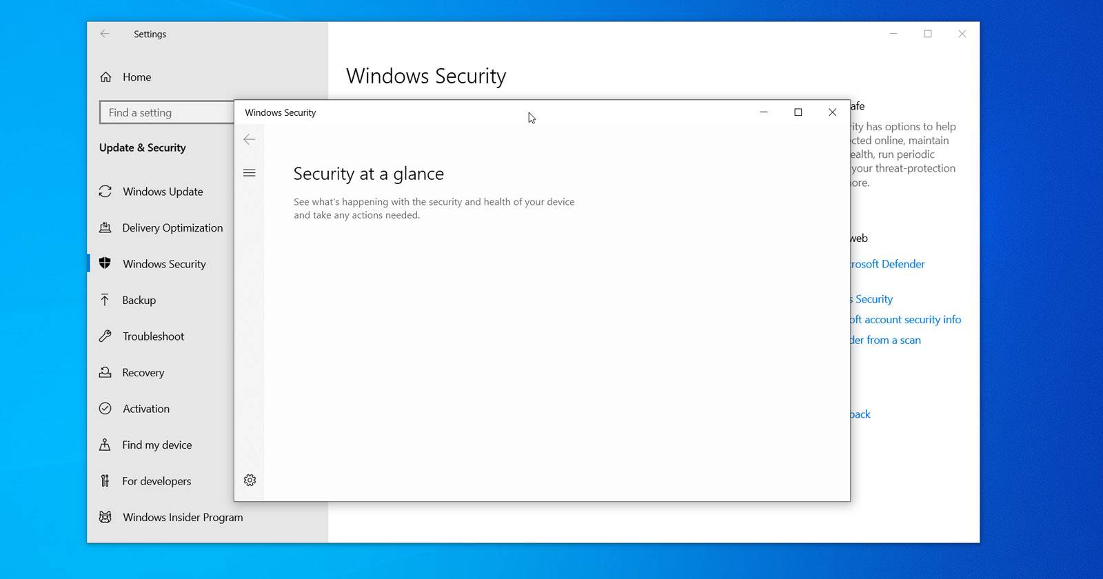Windows Security: пустой экран в Windows 10 — как исправить