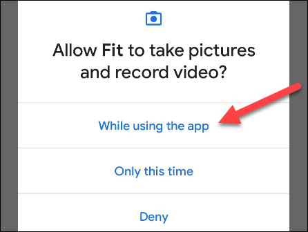 give camera permission