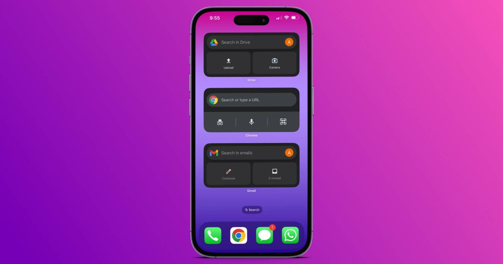 Как добавить виджеты Google на iPhone